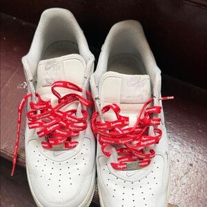 Nike Sneakers with Vibrant Red Laces